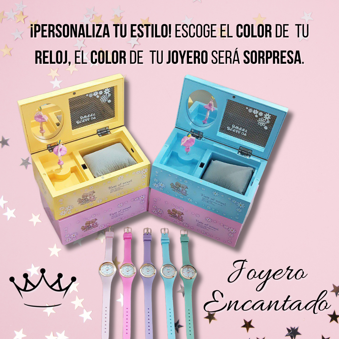 Joyero Encantado™ - Caja musical + Reloj Princess