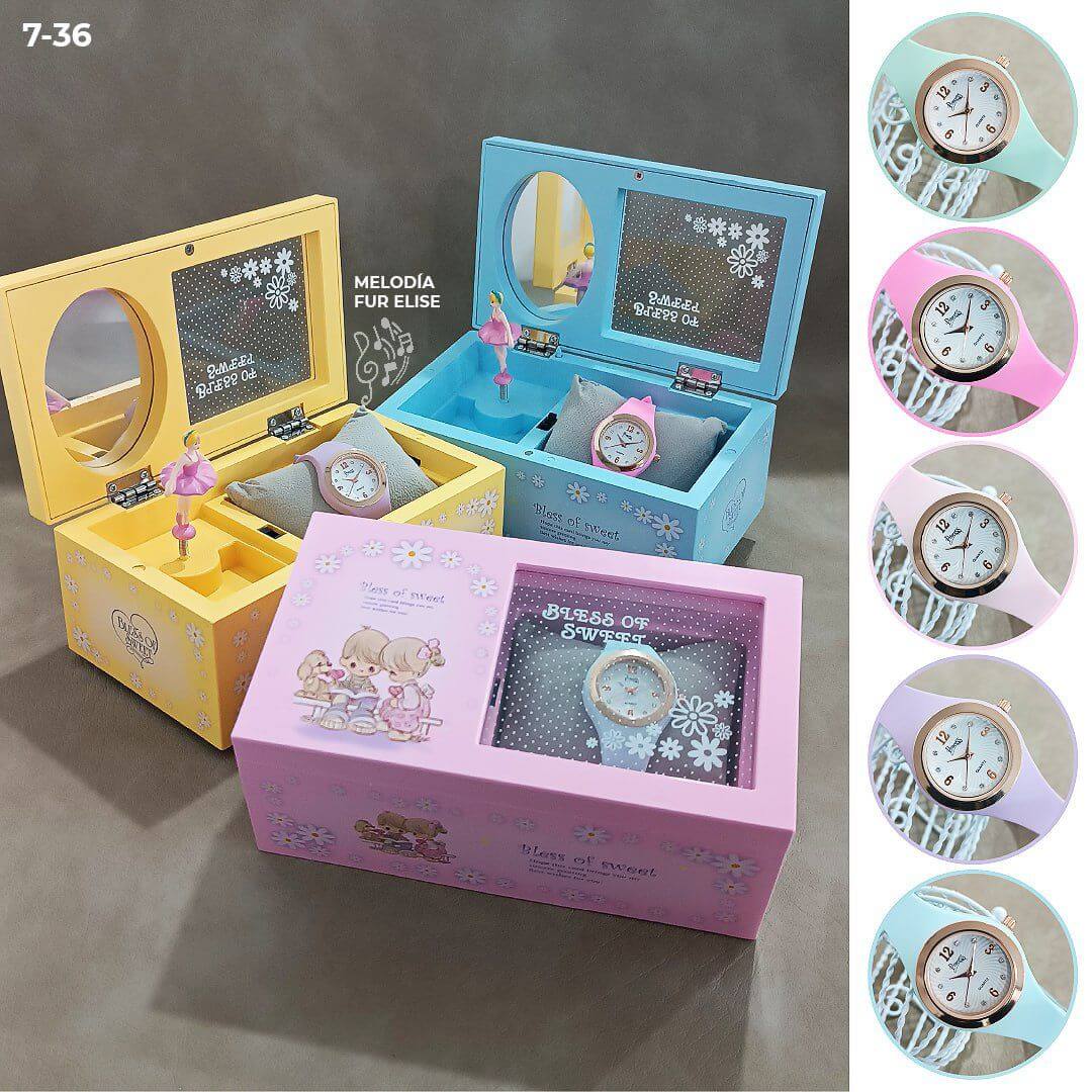 Joyero Encantado™ - Caja musical + Reloj Princess
